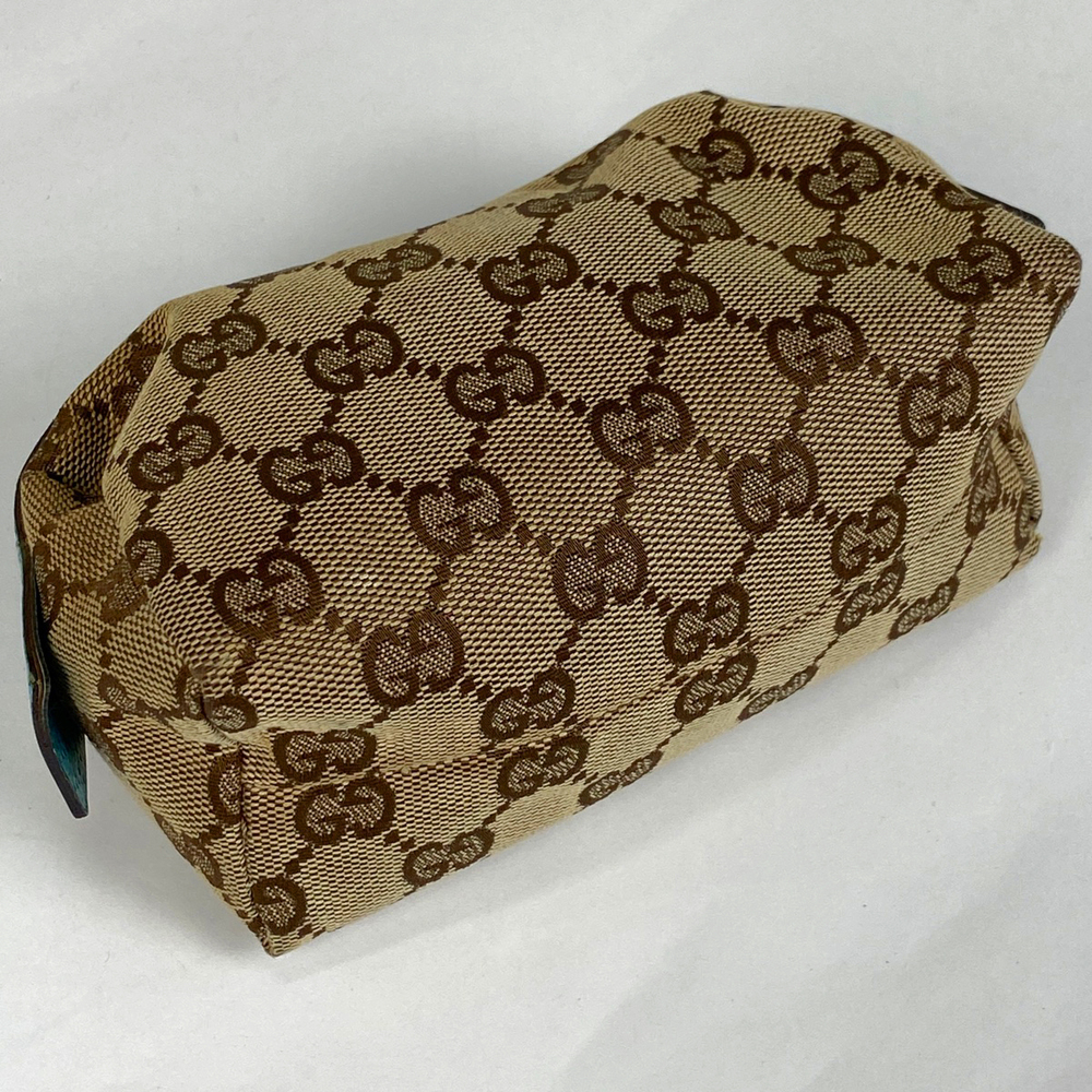 Gucci Accessory Makeup Pouch Brown Pattern Gg Can… - image 1